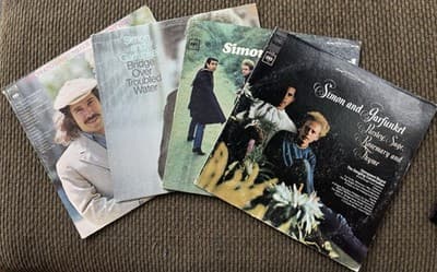 4 Simon & Garfunkel Vinyl Records LP, No Skips, 1960’s 1970’s