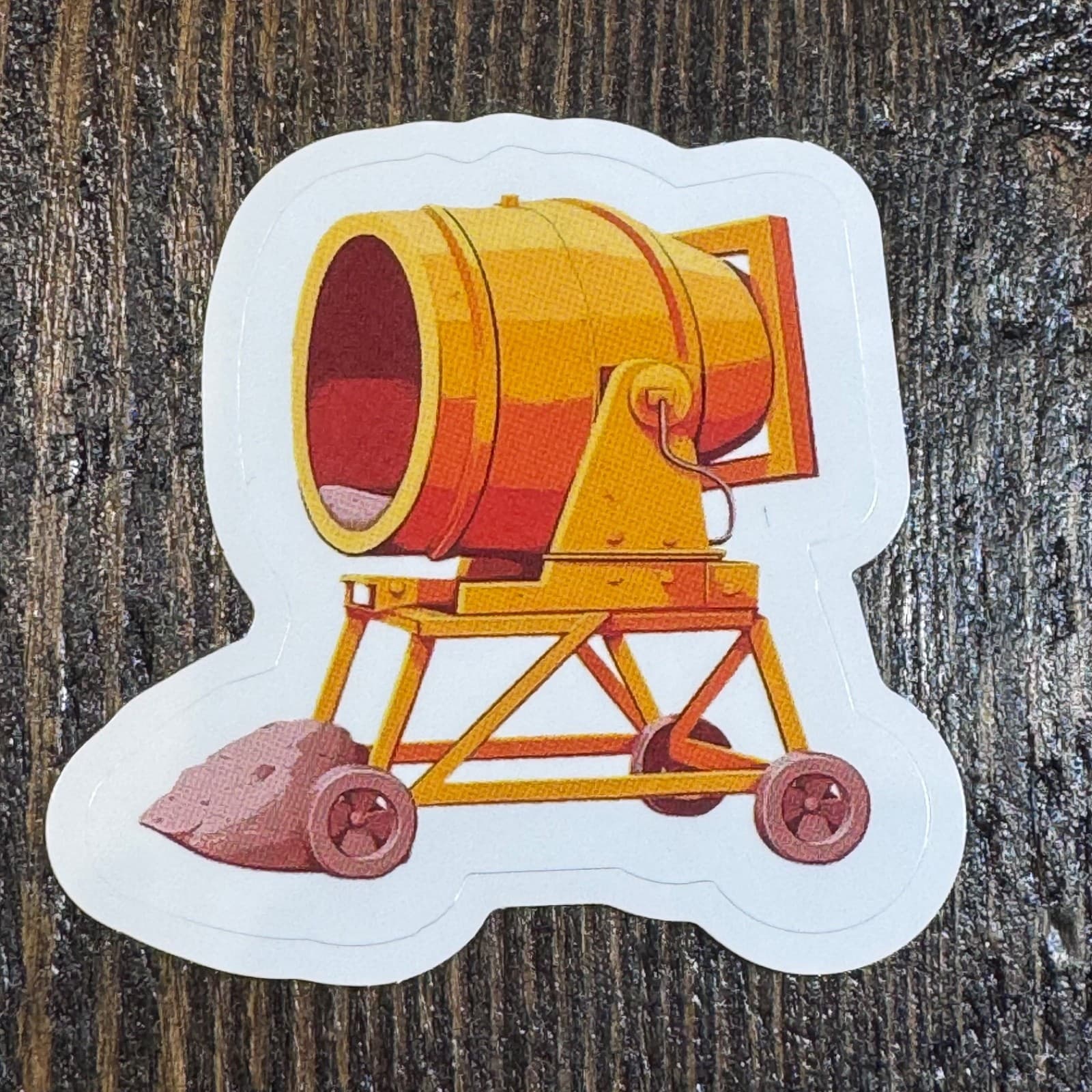 Cement mixer sticker 2” hard hat water bottle tool box locker Lunch cooler