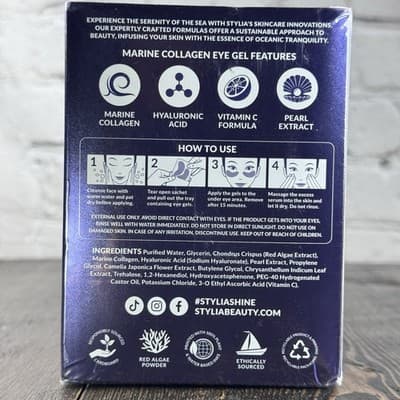 Stylia Marine Collagen Under Eye Gels Hyaluronic Acid & Vitamin C - 30 pairs - Thumbnail 4
