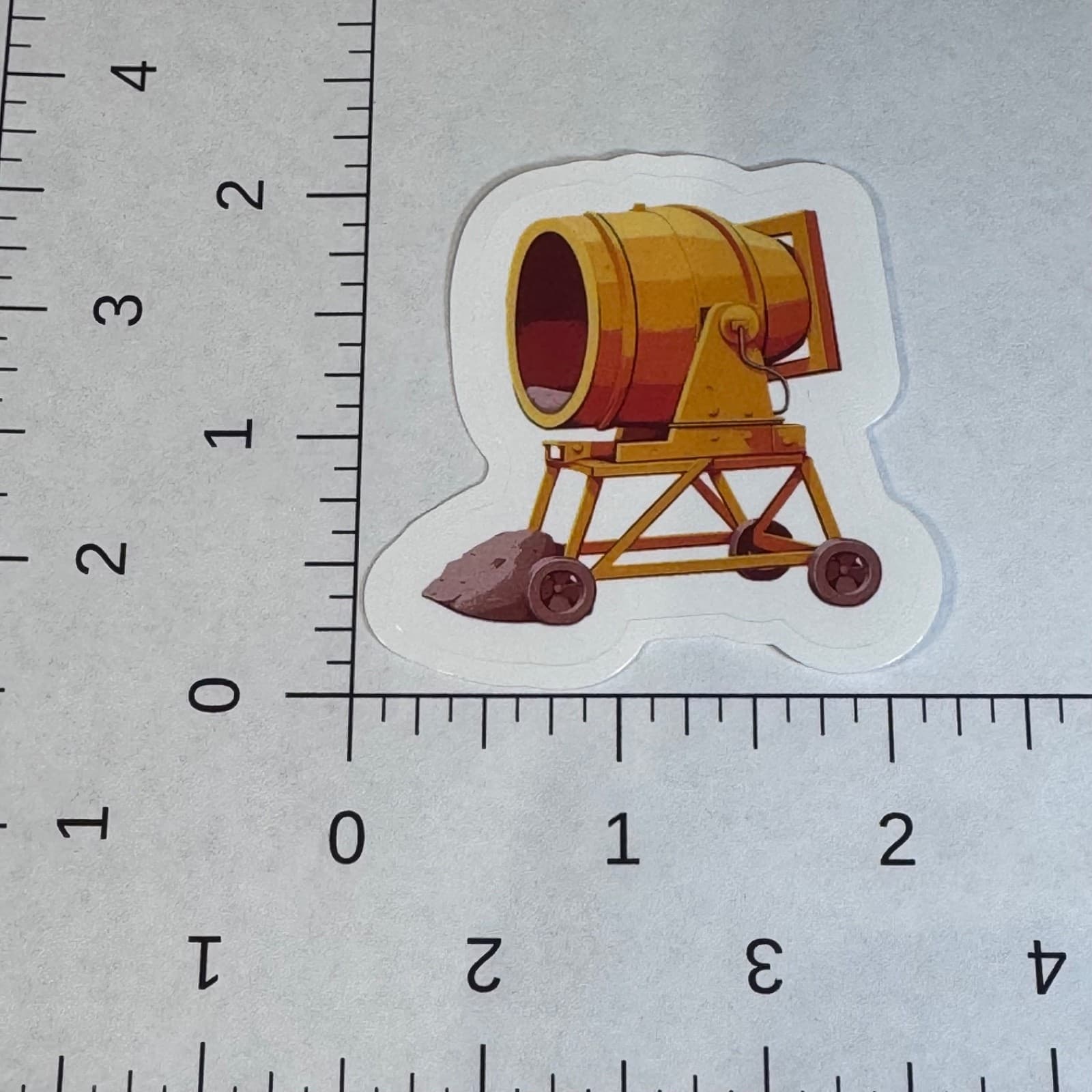 Cement mixer sticker 2” hard hat water bottle tool box locker Lunch cooler - Thumbnail 2