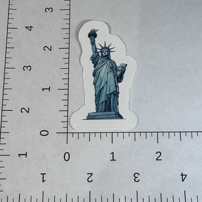 lady Statue of Liberty NYC Stickers water bottles, lockers, lunch cooler - Thumbnail 2