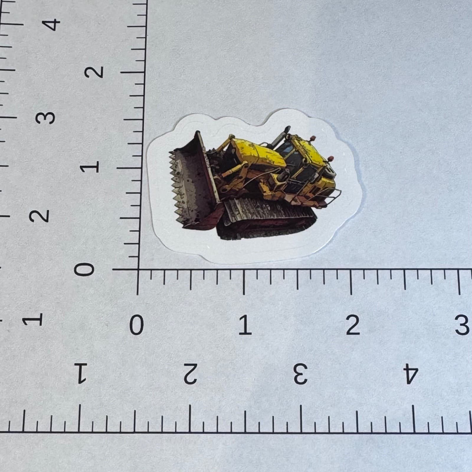 Construction bulldozer tracker sticker for hard hat water bottle lunch cooler - Thumbnail 2