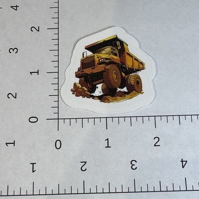 Construction Dump Truck Dirt Haul Sticker water bottles, lockers, lunch cooler - Thumbnail 2