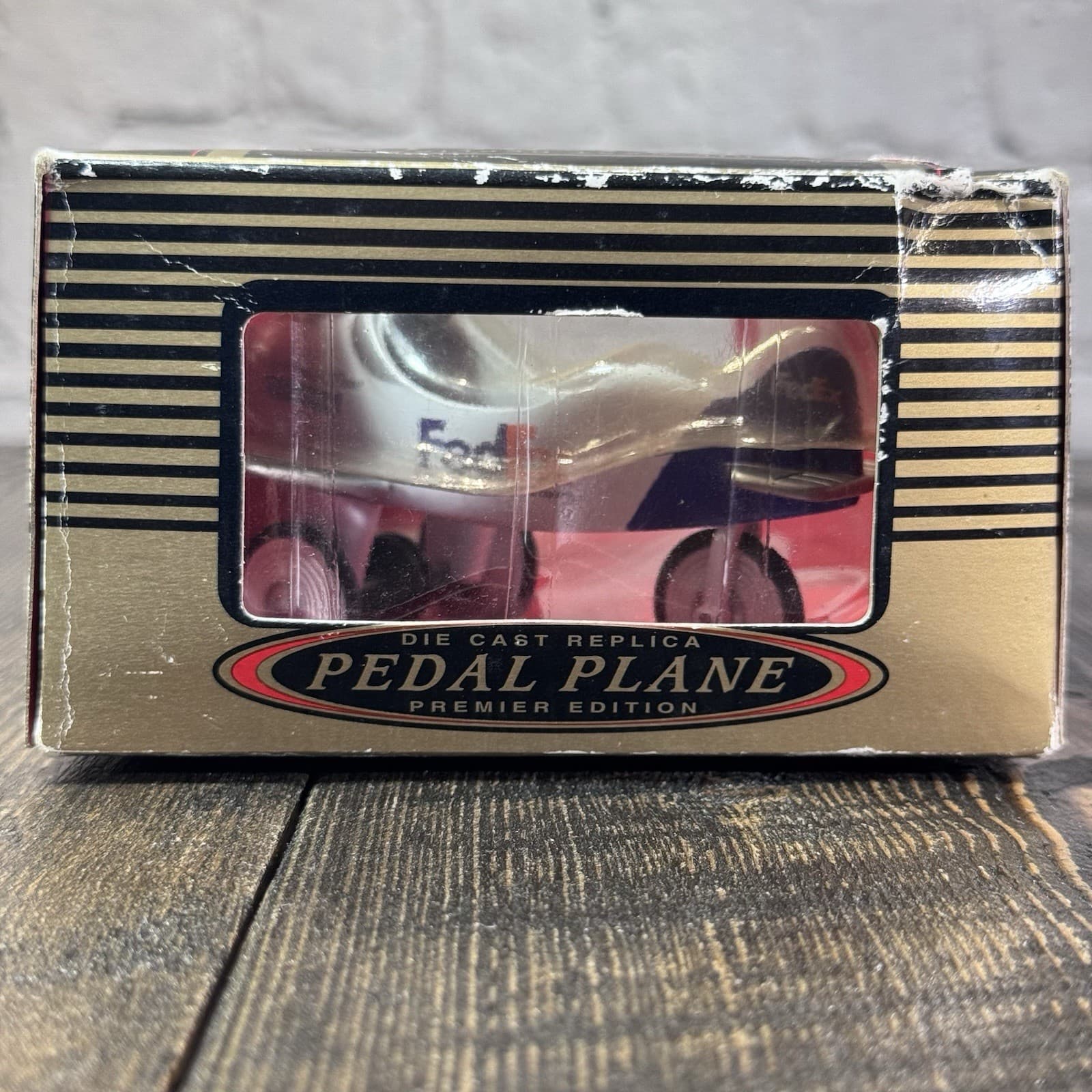 4” FEDEX Die cast metal collectible toy pedal plane airplane airline - Thumbnail 4