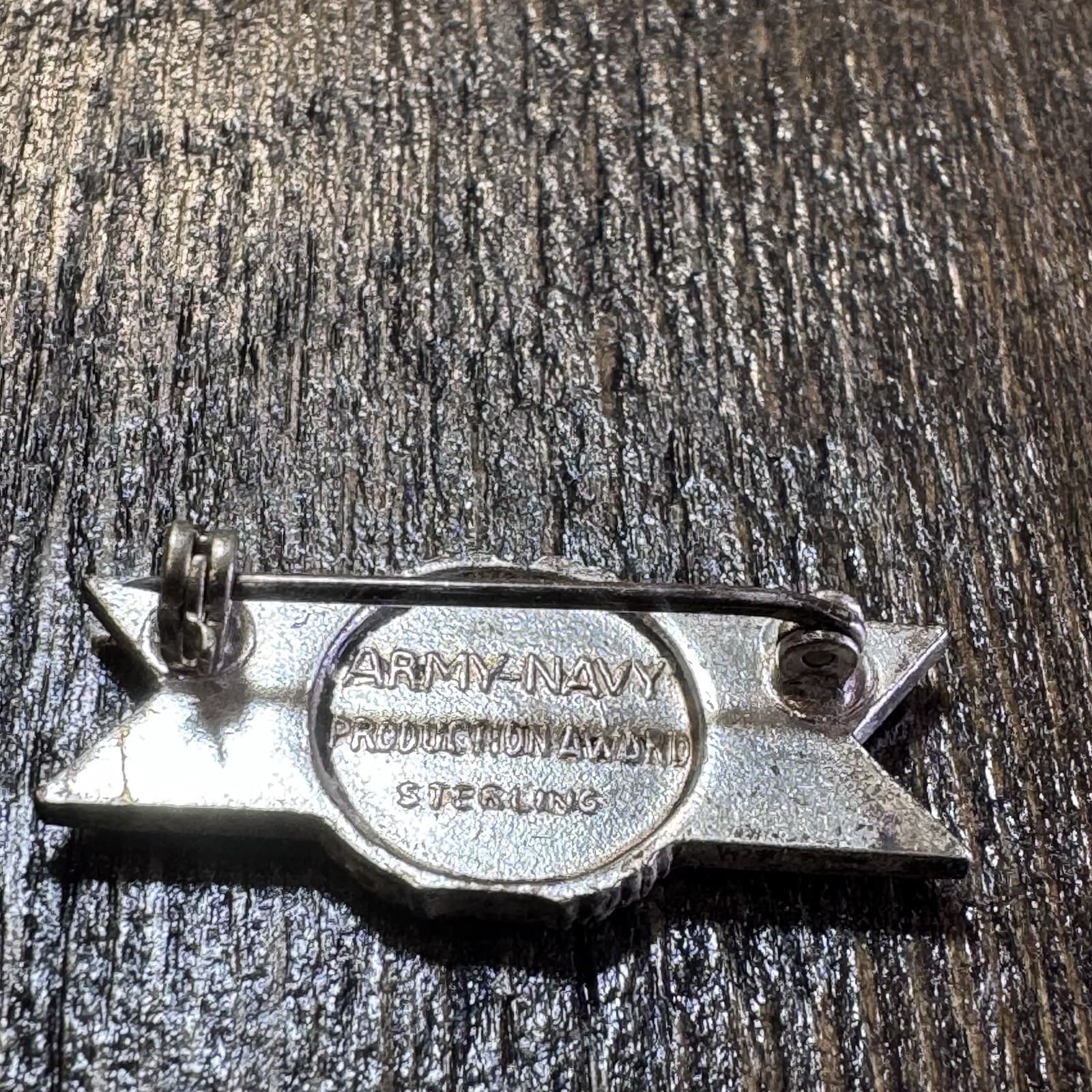 Vintage WWII Army Navy Production Award E Pin Sterling Silver - Thumbnail 2