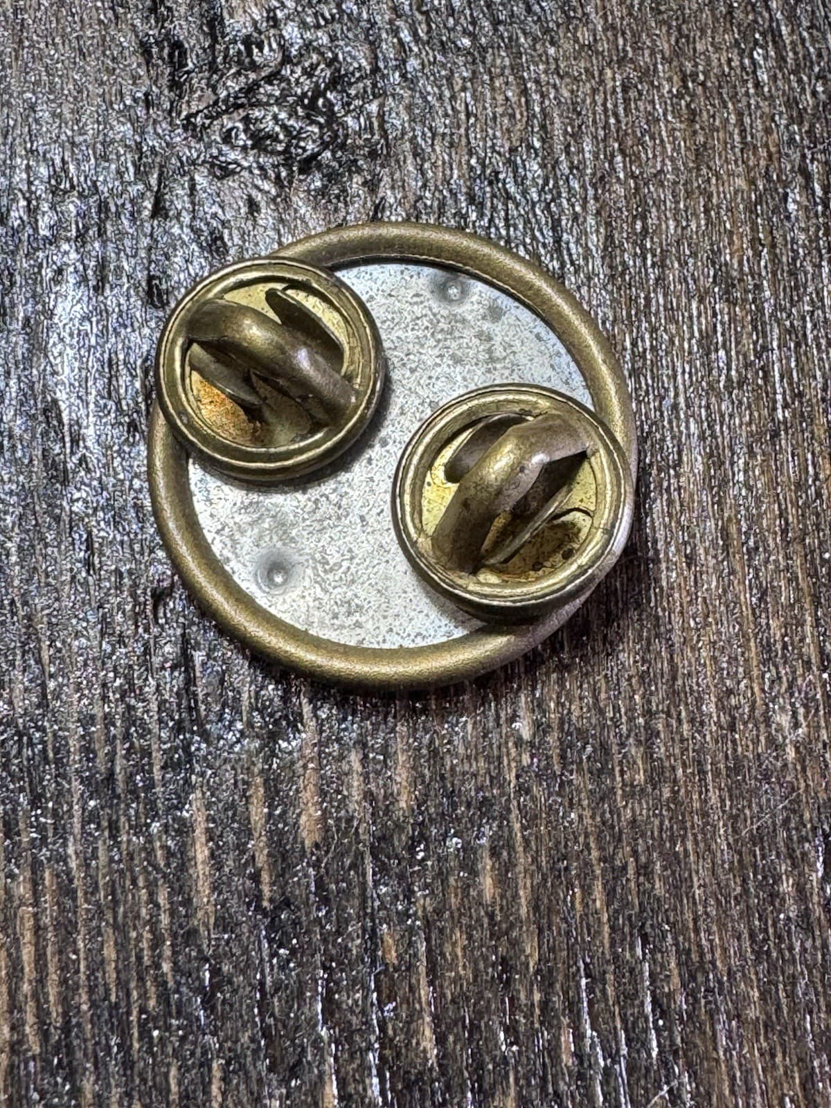 Vintage WW2 US Army Enlisted Air Force Corps Collar Brass Insignia Dbl Pin Back - Thumbnail 2
