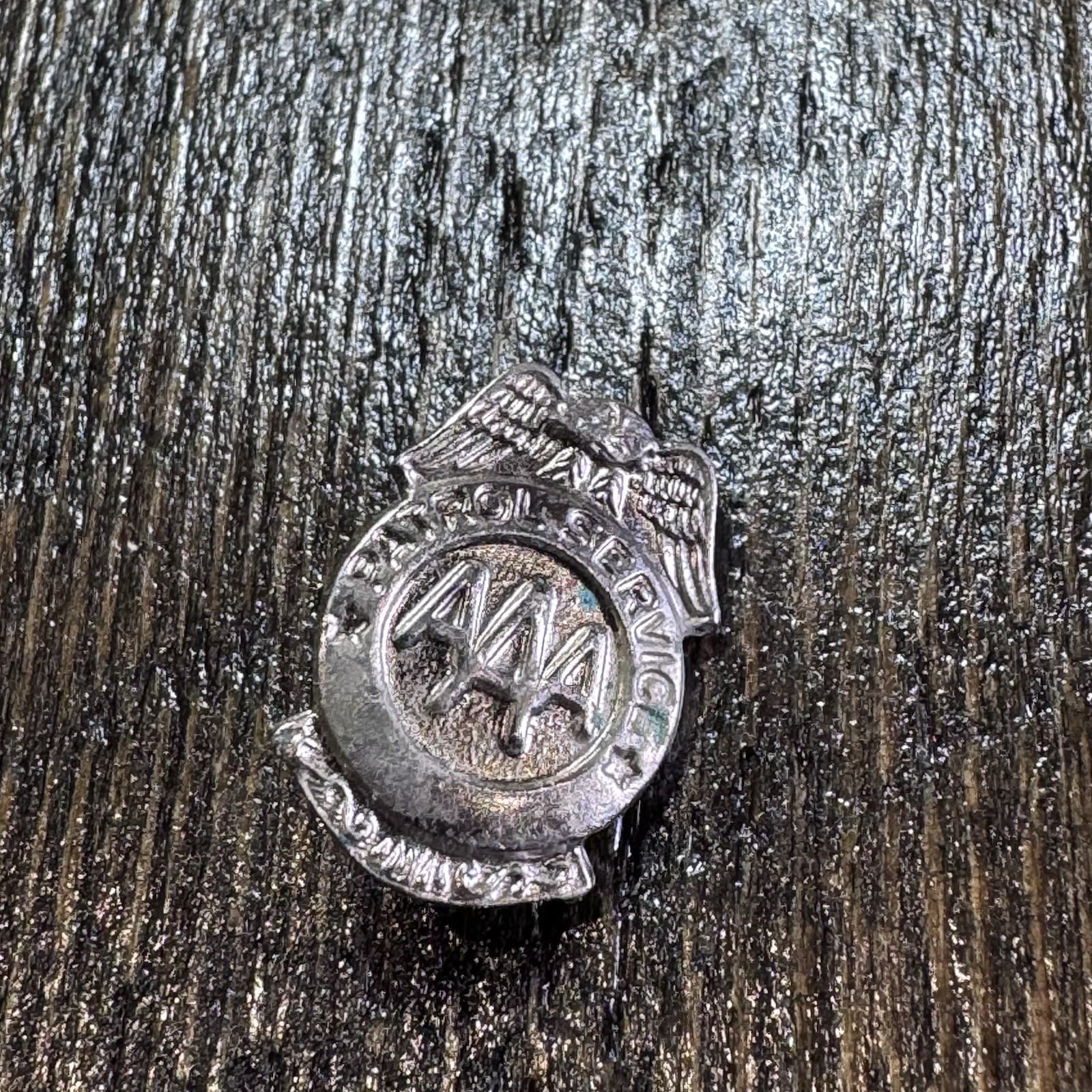AAA School Safety Patrol Service Badge Metal Crossing Guard Pin Vintage
