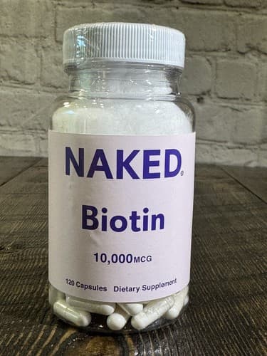 Biotin 10000 Mcg Hair Skin Nails 120 Capsules Vegan Gluten Free EXPIRES 11/2026