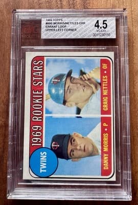 Graig Nettles 1969 Topps Twins Rookies Black Loop #99 Bvg 4.5 Vg-Ex+ - Thumbnail 3