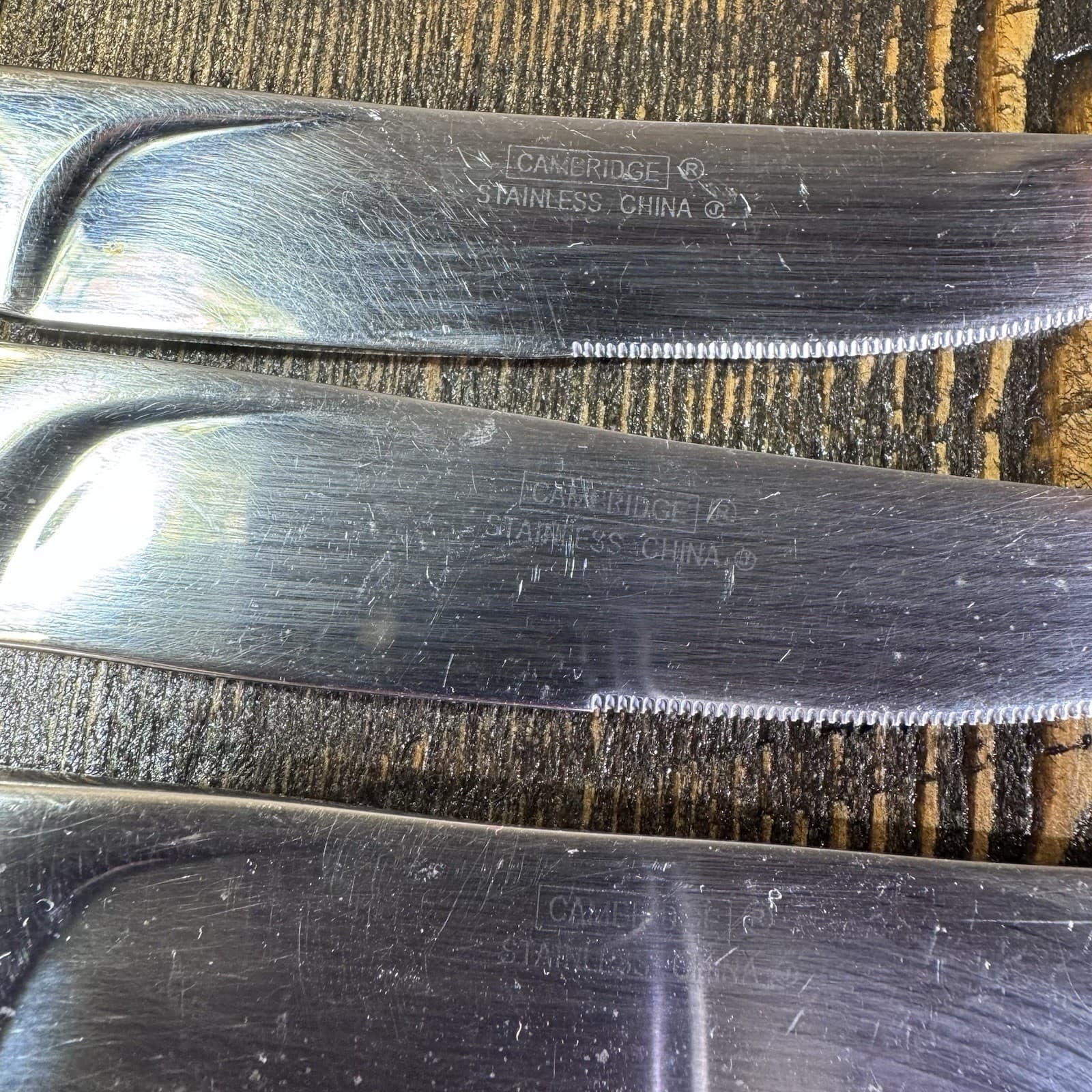 Set Of 4 Modern Stainless Knives - Standing Knife - Heavy Weight Dinner Knife - Thumbnail 8