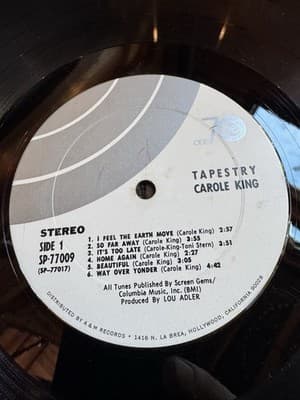 CAROL KING TAPESTRY 1971 ODE SP 77009 VINYL LP RECORD - Thumbnail 13