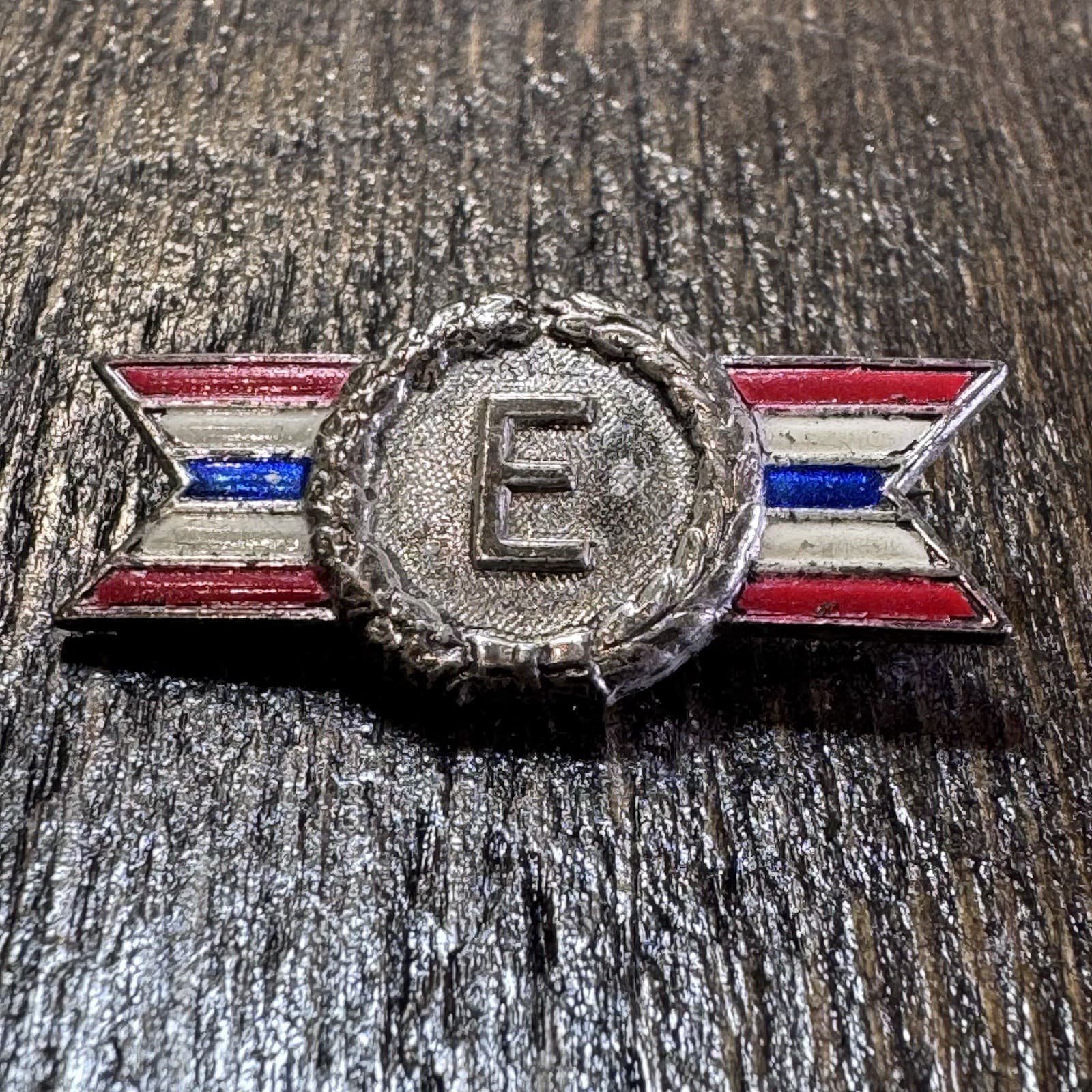 Vintage WWII Army Navy Production Award E Pin Sterling Silver