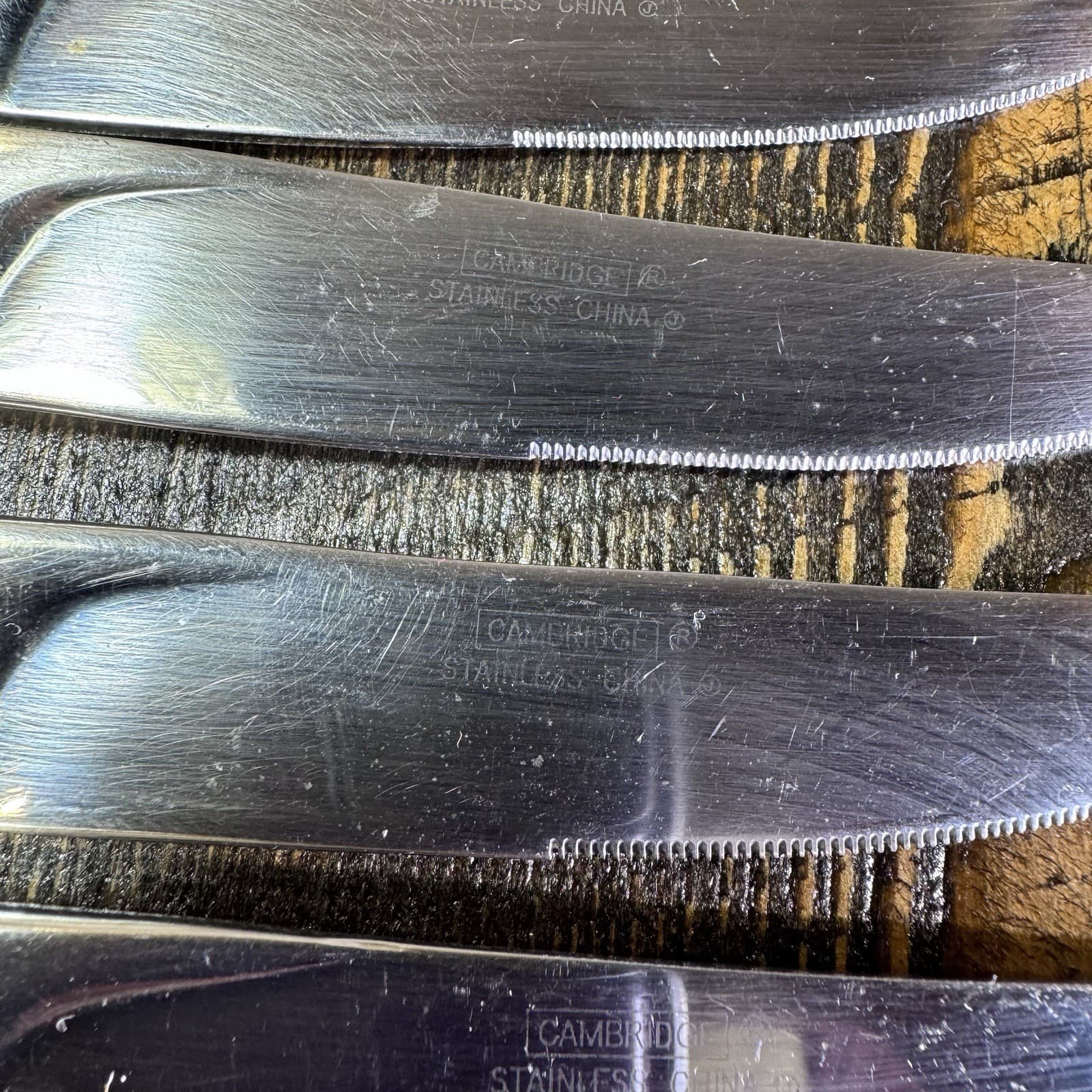 Set Of 4 Modern Stainless Knives - Standing Knife - Heavy Weight Dinner Knife - Thumbnail 7