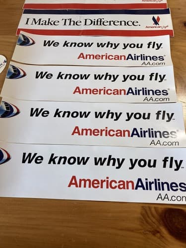 LOT 65+ American Airlines Push Back Pin Lapel Button Tie Tack Sticker Airline - Thumbnail 19