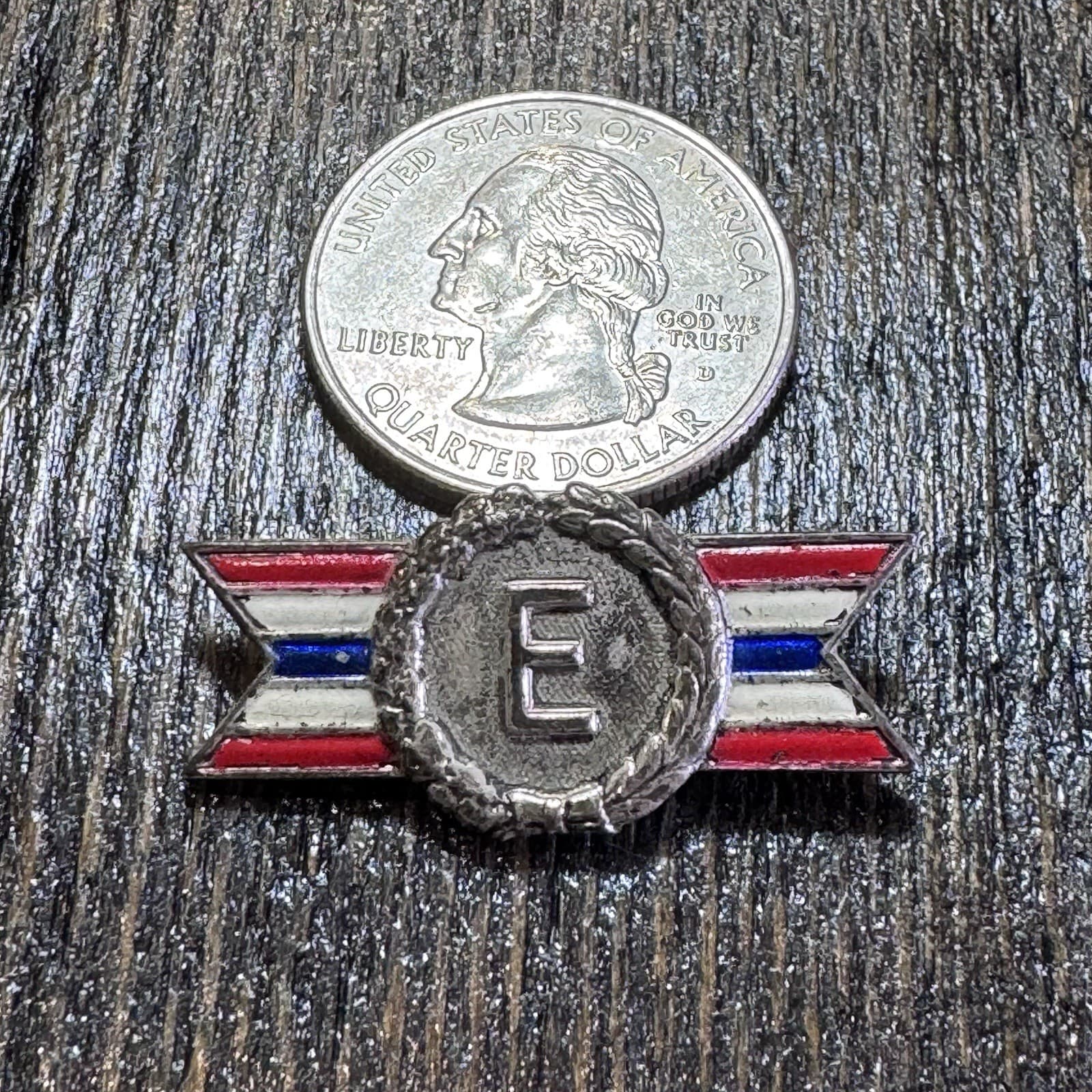 Vintage WWII Army Navy Production Award E Pin Sterling Silver - Thumbnail 7