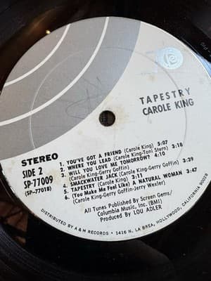 CAROL KING TAPESTRY 1971 ODE SP 77009 VINYL LP RECORD - Thumbnail 11