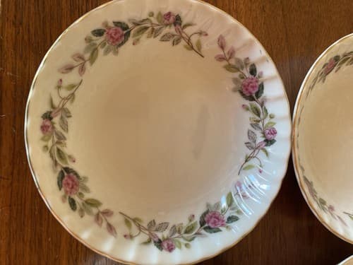 4 Vintage Creative Fine China Regency Pink Rose Fruit Bowls 5.5" Japan 2345 - Thumbnail 7