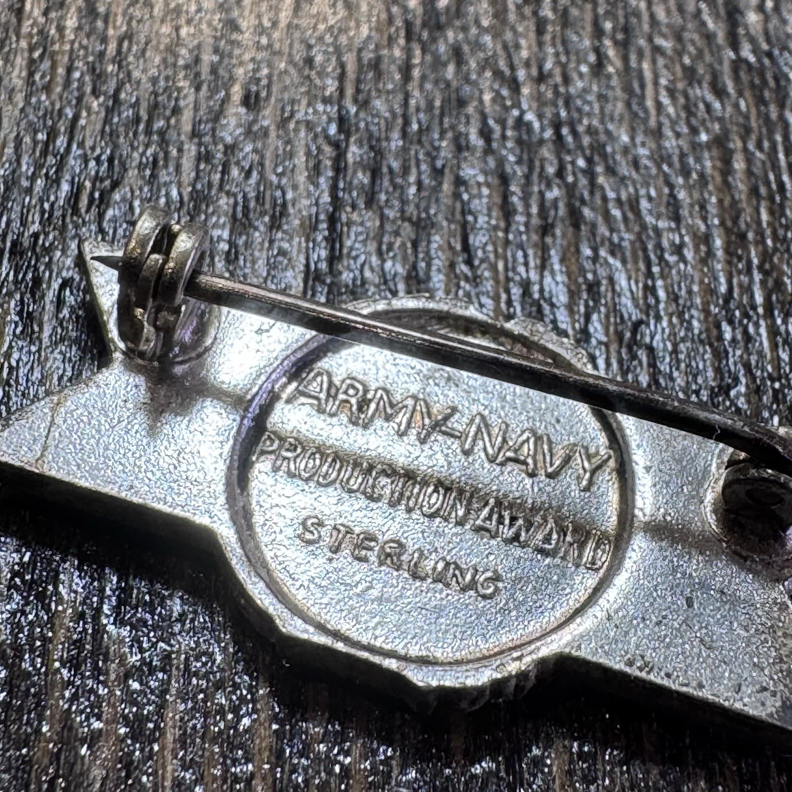Vintage WWII Army Navy Production Award E Pin Sterling Silver - Thumbnail 6