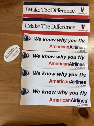LOT 65+ American Airlines Push Back Pin Lapel Button Tie Tack Sticker Airline - Thumbnail 3