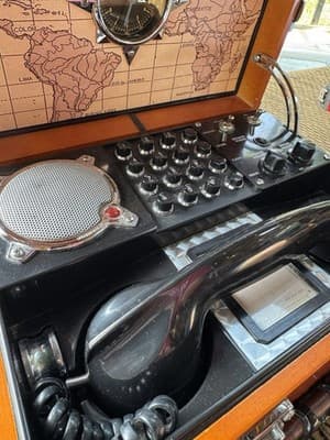 Spirit of St. Louis Field Phone MK IV Vintage Wood Landline Telephone Untested - Thumbnail 5