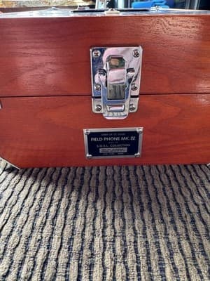 Spirit of St. Louis Field Phone MK IV Vintage Wood Landline Telephone Untested - Thumbnail 11