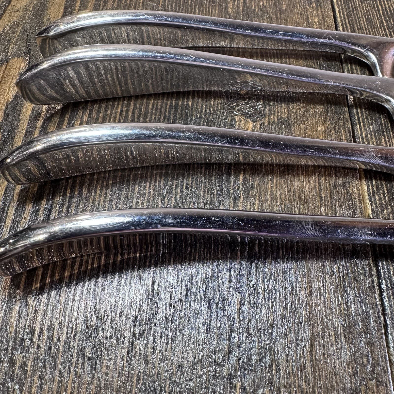 Set Of 4 Modern Stainless Knives - Standing Knife - Heavy Weight Dinner Knife - Thumbnail 9
