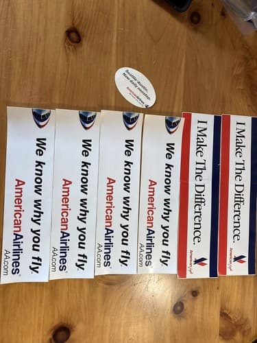LOT 65+ American Airlines Push Back Pin Lapel Button Tie Tack Sticker Airline - Thumbnail 22