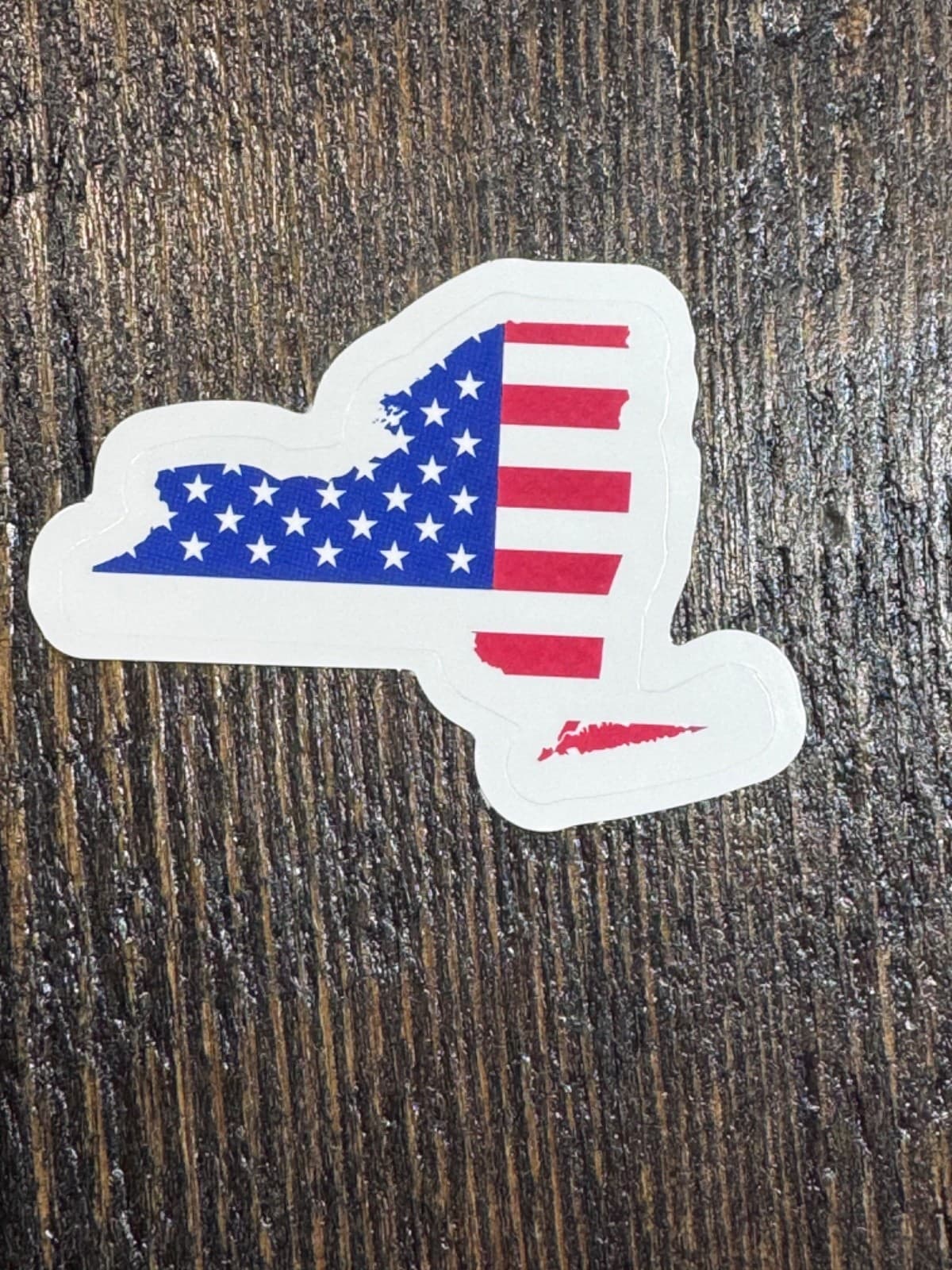Patriotic sticker - New York State - USA Flag - Decal 2”