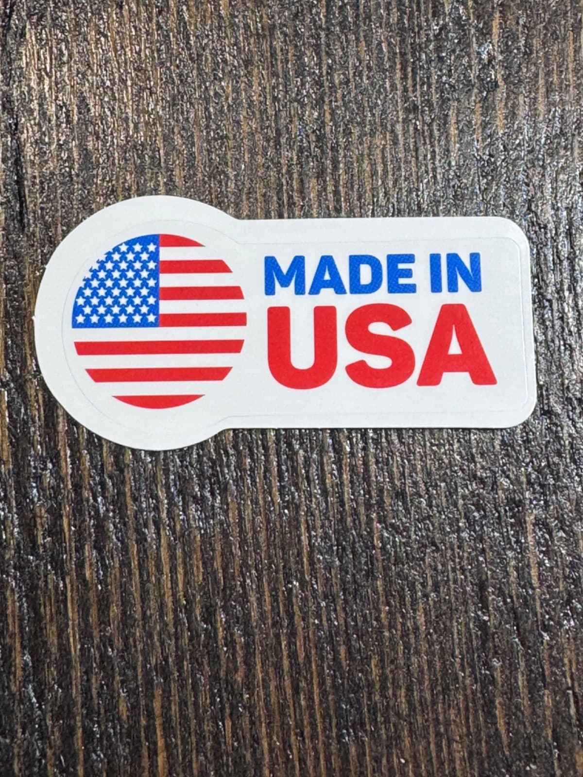 Patriotic sticker - Made In USA Flag Decal 2”