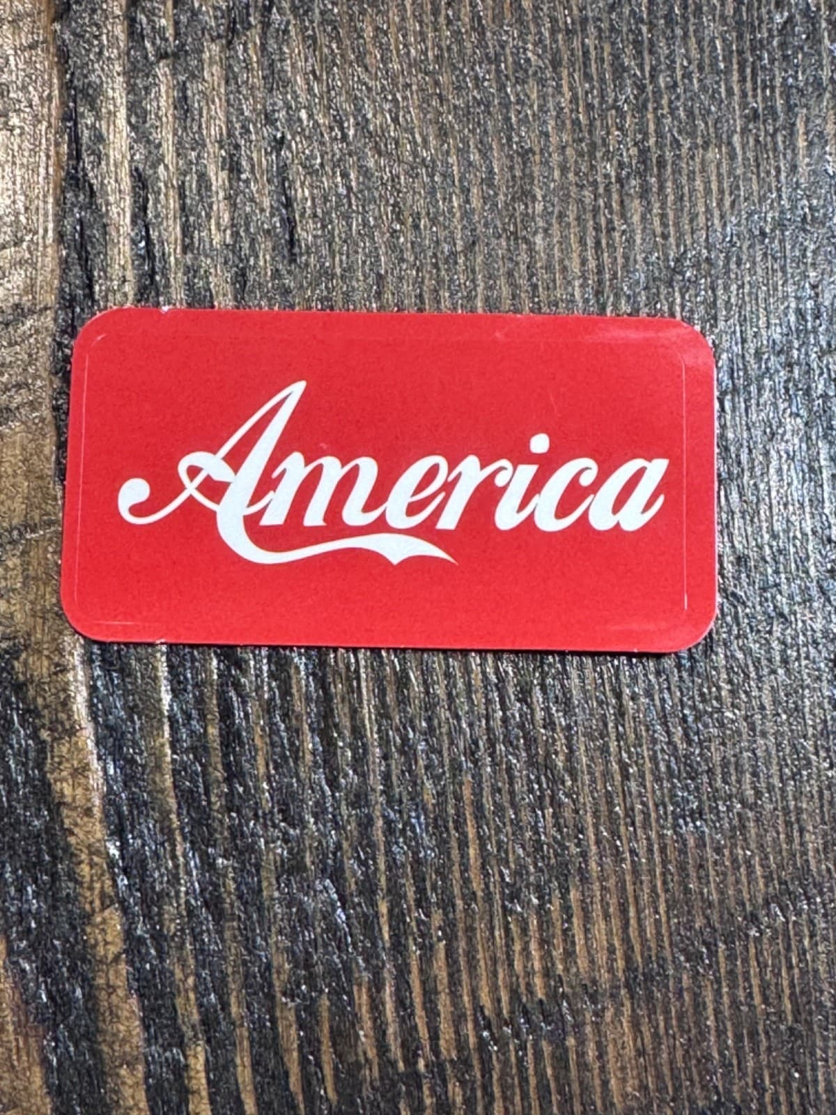 Patriotic sticker - America - Red Decal 2”