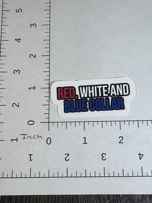 Patriotic sticker - Red, White and Blue Color - Decal 2” - Thumbnail 2