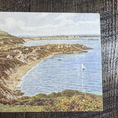 VTG Postcard England J Salmon Port E Vullen Ramsey Isle of Man Beach House Boats - Thumbnail 4