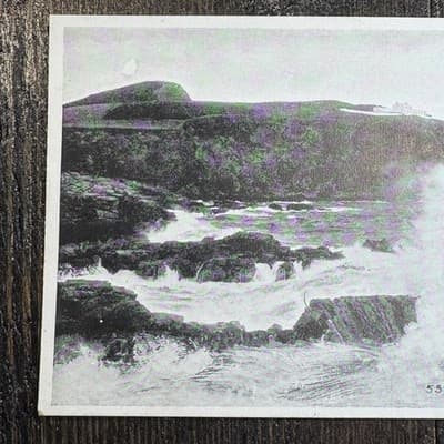 VTG Postcard England J Salmon Maughold Head, Ramsey Ocean Lighthouse Waves - Thumbnail 3