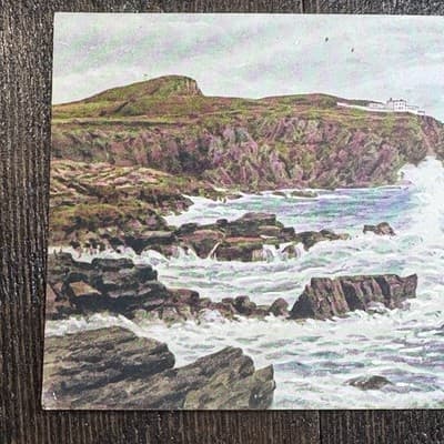 VTG Postcard England J Salmon Maughold Head Ramsey Isle of Man Beach Lighthouse - Thumbnail 3
