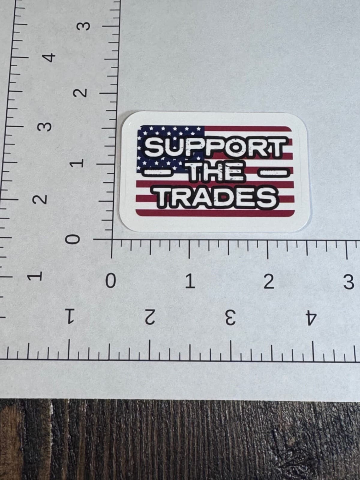Patriotic sticker - Support the Trades - USA Flag - Decal 2” - Thumbnail 2