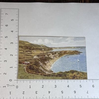 VTG Postcard England J Salmon Port E Vullen Ramsey Isle of Man Beach House Boats - Thumbnail 8