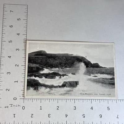 VTG Postcard England J Salmon Maughold Head, Ramsey Ocean Lighthouse Waves - Thumbnail 7