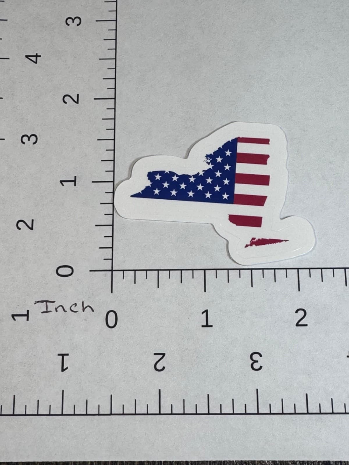 Patriotic sticker - New York State - USA Flag - Decal 2” - Thumbnail 2