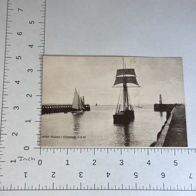 VTG Postcard England J Salmon Ramsey Harbour Sailboats Light House Boat - Thumbnail 7