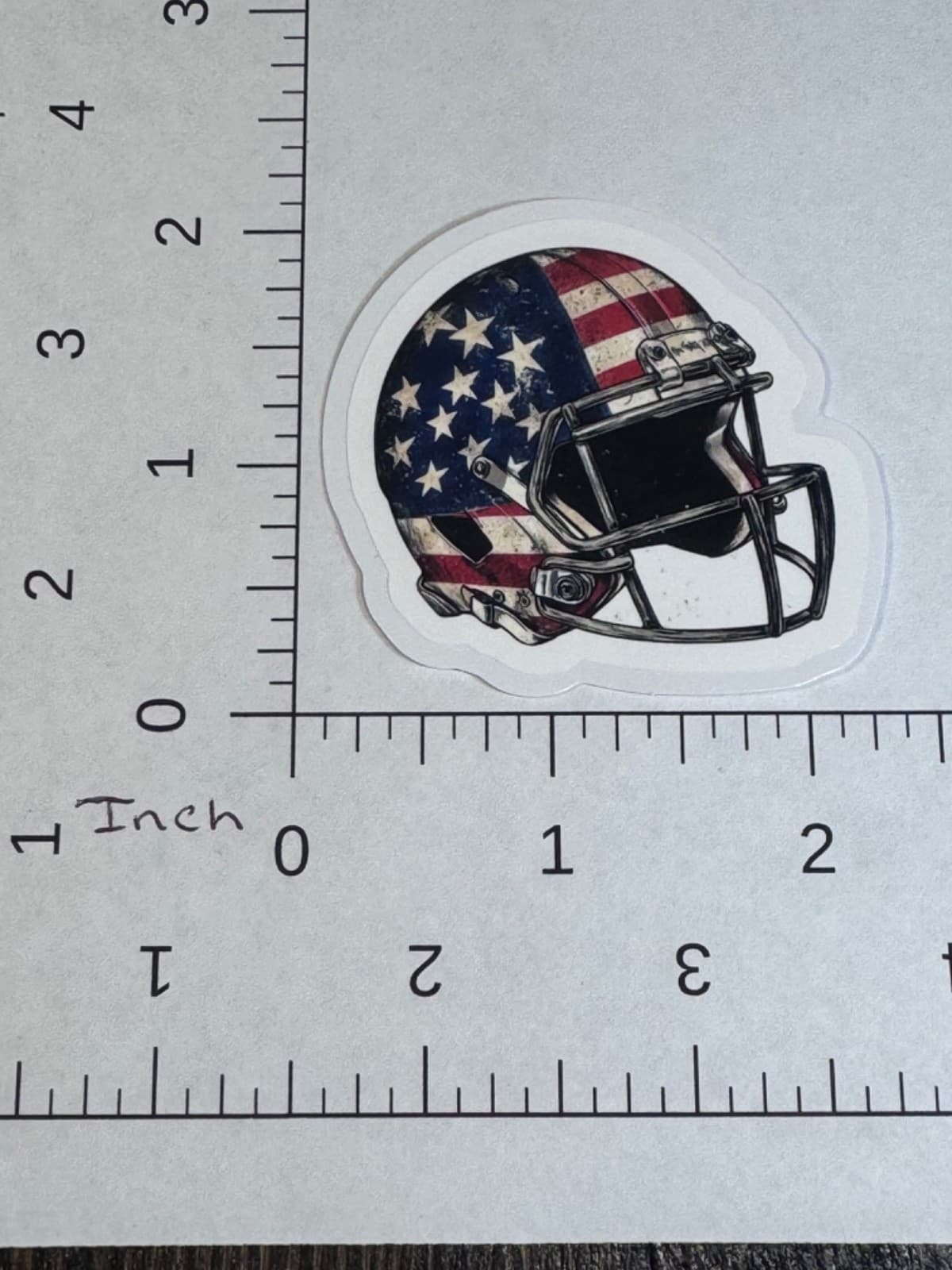 Patriotic sticker - Football Helmet - USA Flag - Decal 2” - Thumbnail 2