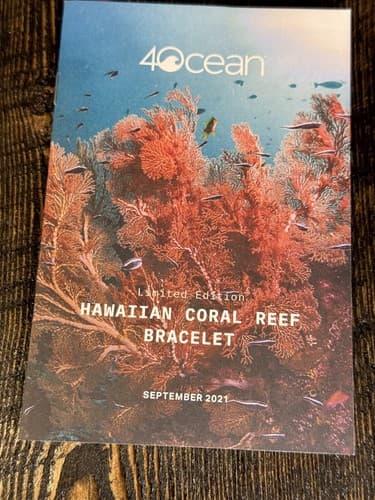 4Ocean Bracelet Hawaiian Coral Reef Red Cord Clear Bead 4Ocean Coral Wave Charm - Thumbnail 9