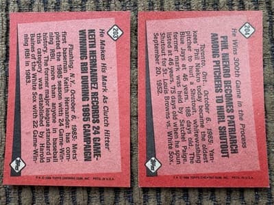 1986 Topps 19 Card Lot Baseball, Record Breaker, Turn Back The Clock, Pete Rose - Thumbnail 5
