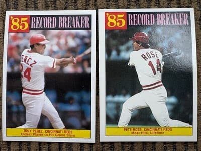 1986 Topps 19 Card Lot Baseball, Record Breaker, Turn Back The Clock, Pete Rose - Thumbnail 6