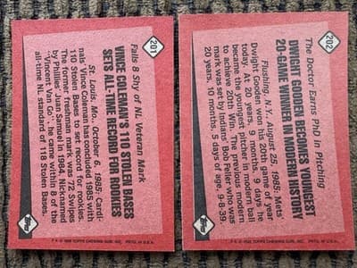 1986 Topps 19 Card Lot Baseball, Record Breaker, Turn Back The Clock, Pete Rose - Thumbnail 3