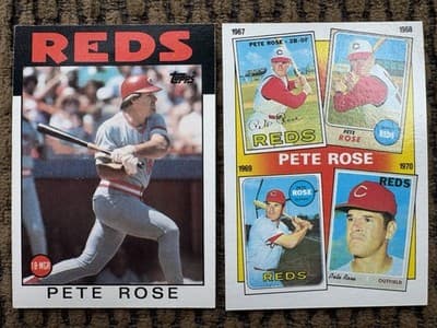 1986 Topps 19 Card Lot Baseball, Record Breaker, Turn Back The Clock, Pete Rose - Thumbnail 10