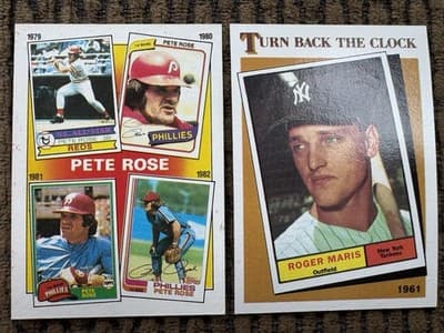 1986 Topps 19 Card Lot Baseball, Record Breaker, Turn Back The Clock, Pete Rose - Thumbnail 16
