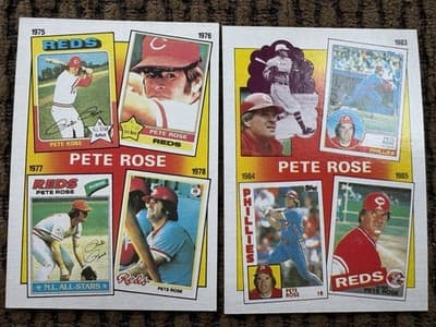 1986 Topps 19 Card Lot Baseball, Record Breaker, Turn Back The Clock, Pete Rose - Thumbnail 14