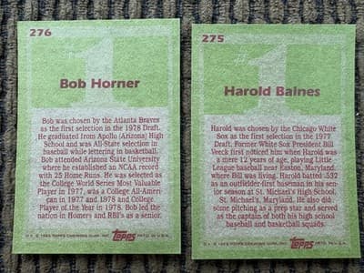 1985 Topps 22 MLB Baseball Card Lot, #1 Draft Picks, Record Breakers In Order - Thumbnail 9