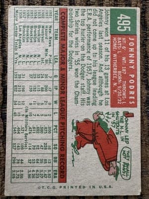 Lot of 6 1959 1960 Topps Baseball Cards Bill Short Rookie Yankees Dodgers - Thumbnail 10
