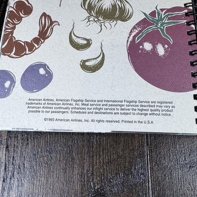 2 - American Airlines Spiral Bound Cook Book Recipe A Taste of Something Special - Thumbnail 7